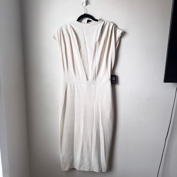 Express White Midi Dress | Cap Sleeves | Modern Chic | NWT Size M - Picture 1 of 11